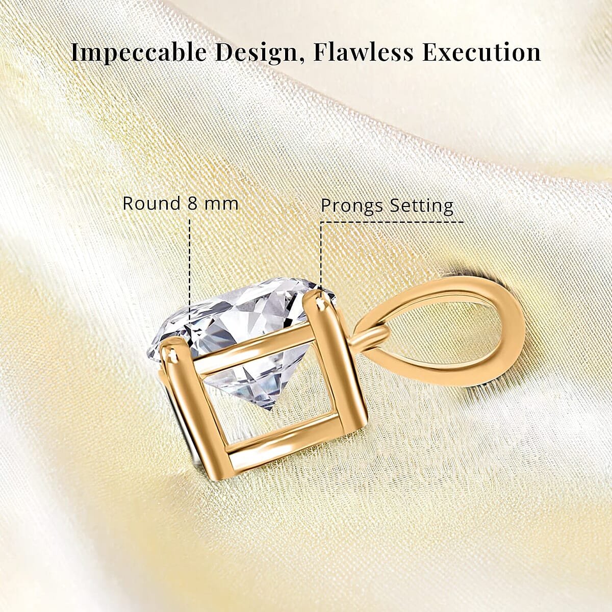 IGI Certified Luxuriant Lab Grown Diamond E-F VS 2.00 ctw Solitaire Pendant Necklace in 14K Yellow Gold 20 Inches (Del. in 10-12 Days) image number 5