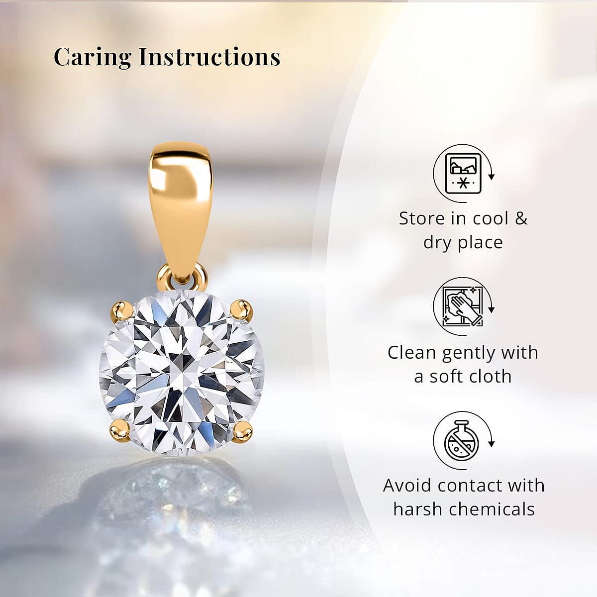 IGI Certified Luxuriant Lab Grown Diamond E-F VS 2.00 ctw Solitaire Pendant Necklace in 14K Yellow Gold 20 Inches (Del. in 10-12 Days) image number 7