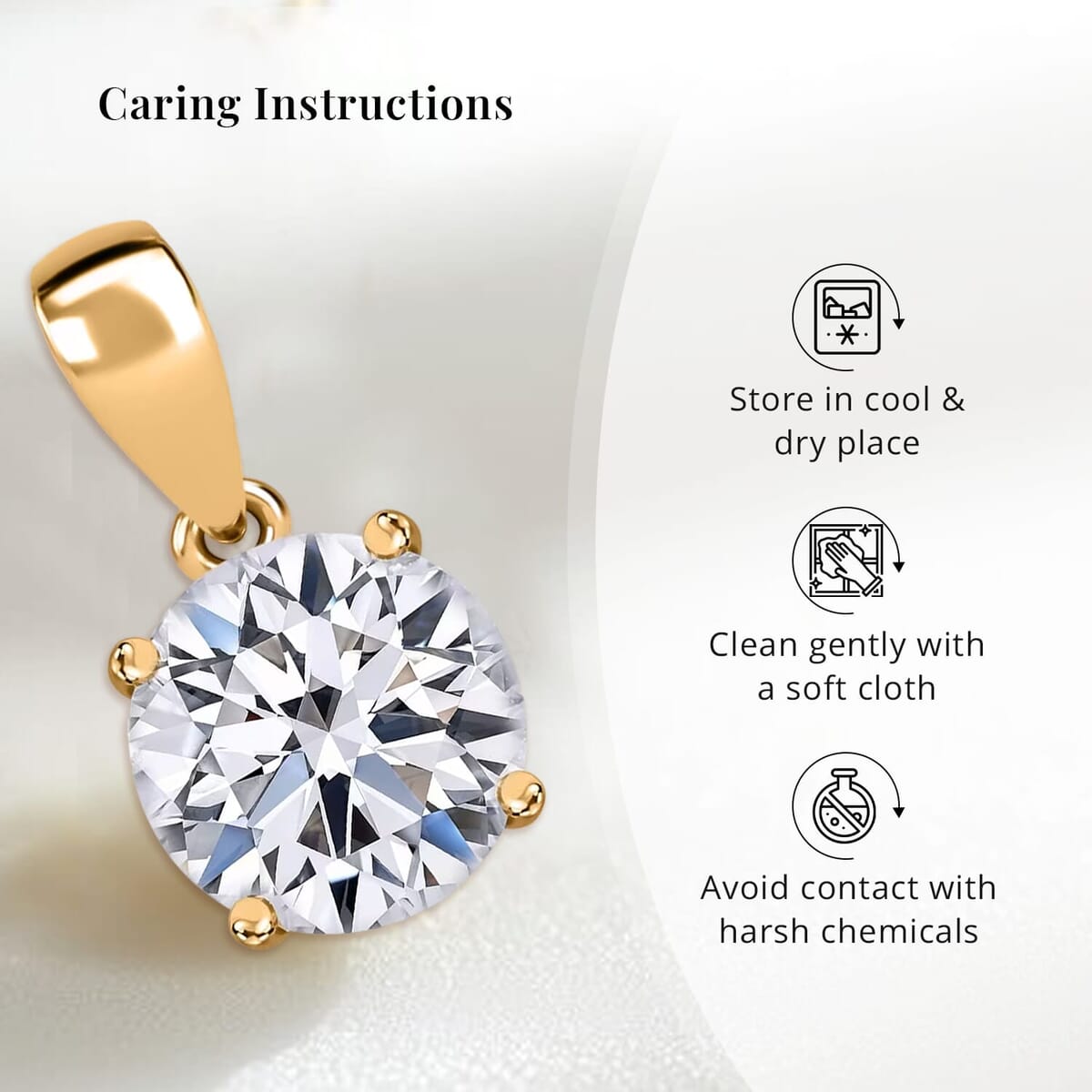 IGI Certified Luxuriant Lab Grown Diamond E-F VS 3.00 ctw Solitaire Pendant without Chain Necklae in 14K Yellow Gold 20 Inches image number 7