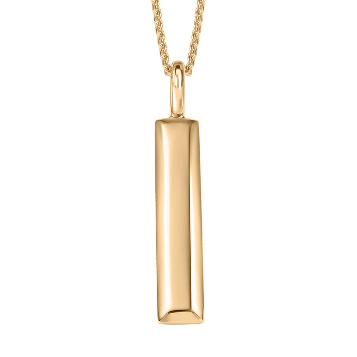 Bar Pendant Necklace in 10K Yellow Gold 3.50 Grams 20 Inches image number 0
