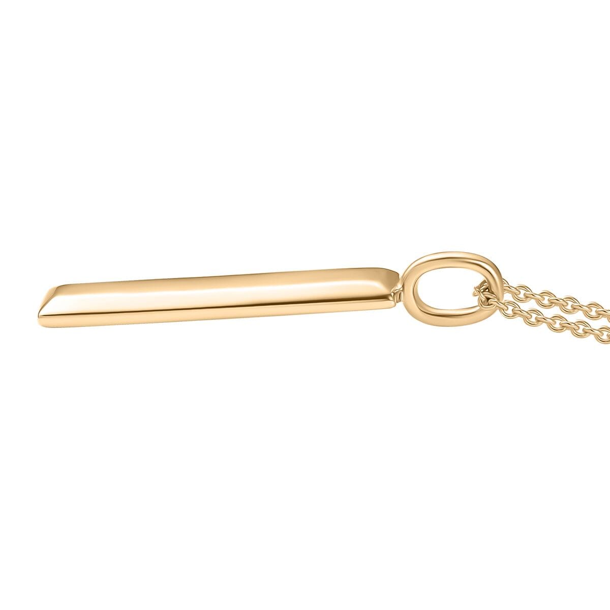 Bar Pendant Necklace in 10K Yellow Gold 3.50 Grams 20 Inches image number 3