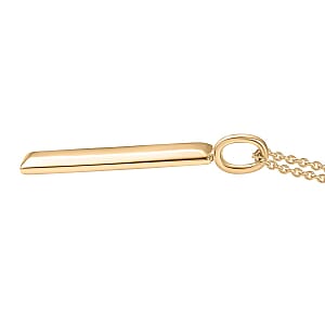 Eterna Bar Pendant Necklace in 10K Yellow Gold 3.50 Grams 20 Inches