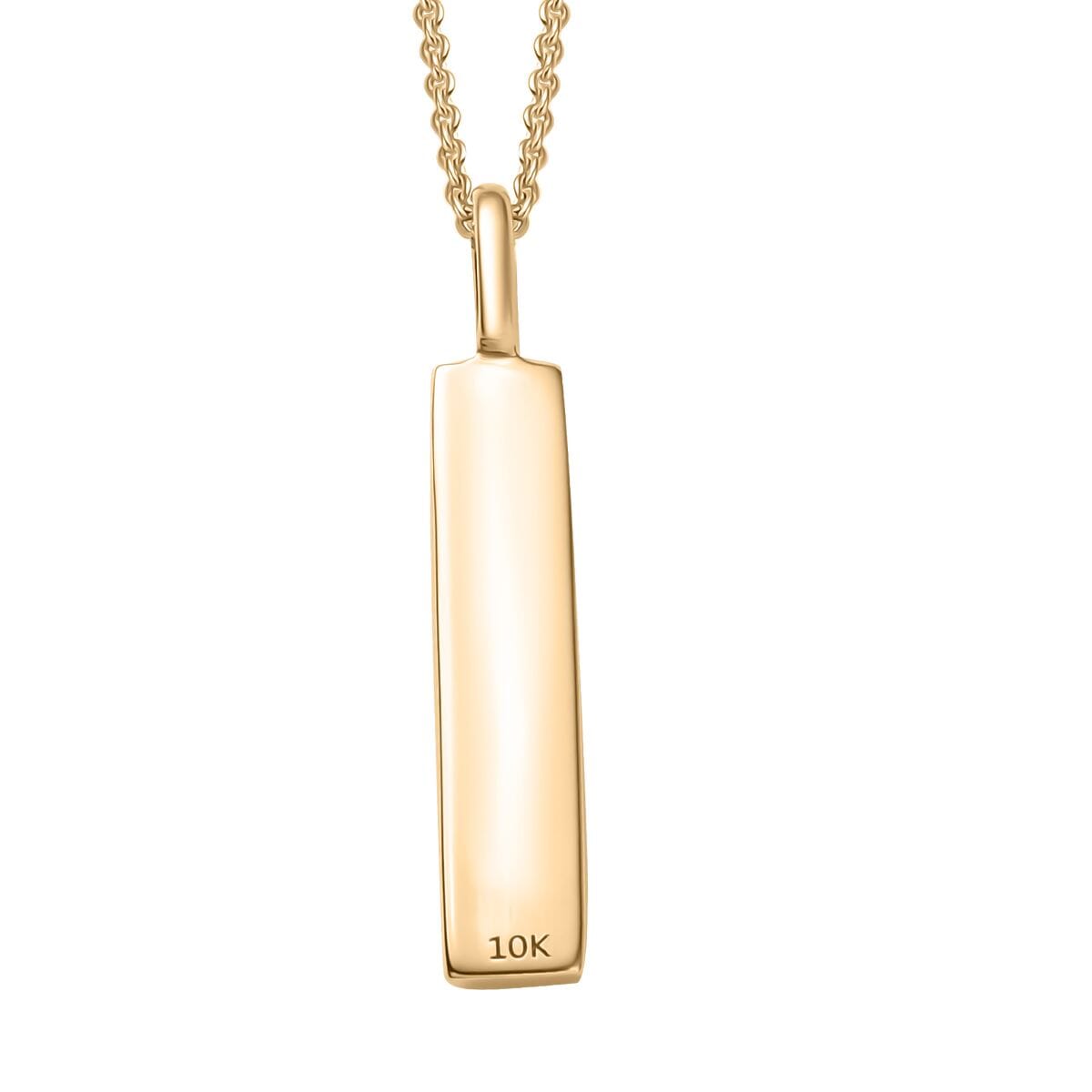 Bar Pendant Necklace in 10K Yellow Gold 3.50 Grams 20 Inches image number 4