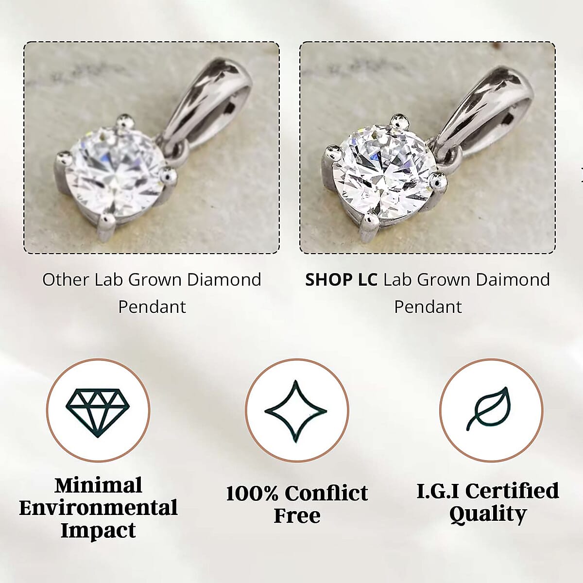 Luxuriant Lab Grown Diamond E-F VS Solitaire 0.50 ctw Pendant Necklace in Rhodium Over Sterling Silver 20 Inches  image number 6