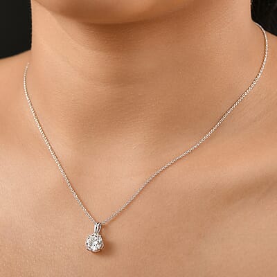 IGI Certified Luxuriant Lab Grown Diamond E-F VS 4.00 ctw Pendant Necklace in 14K White Gold 20 Inches