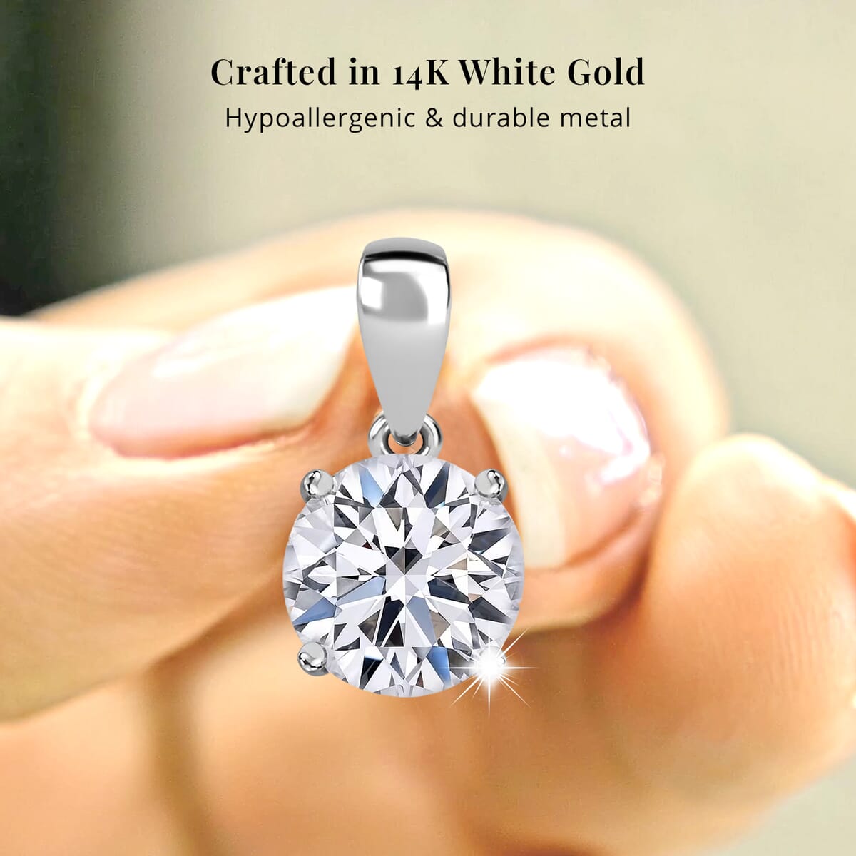 IGI Certified Luxuriant Lab Grown Diamond E-F VS 4.00 ctw Pendant Necklace in 14K White Gold 20 Inches image number 6
