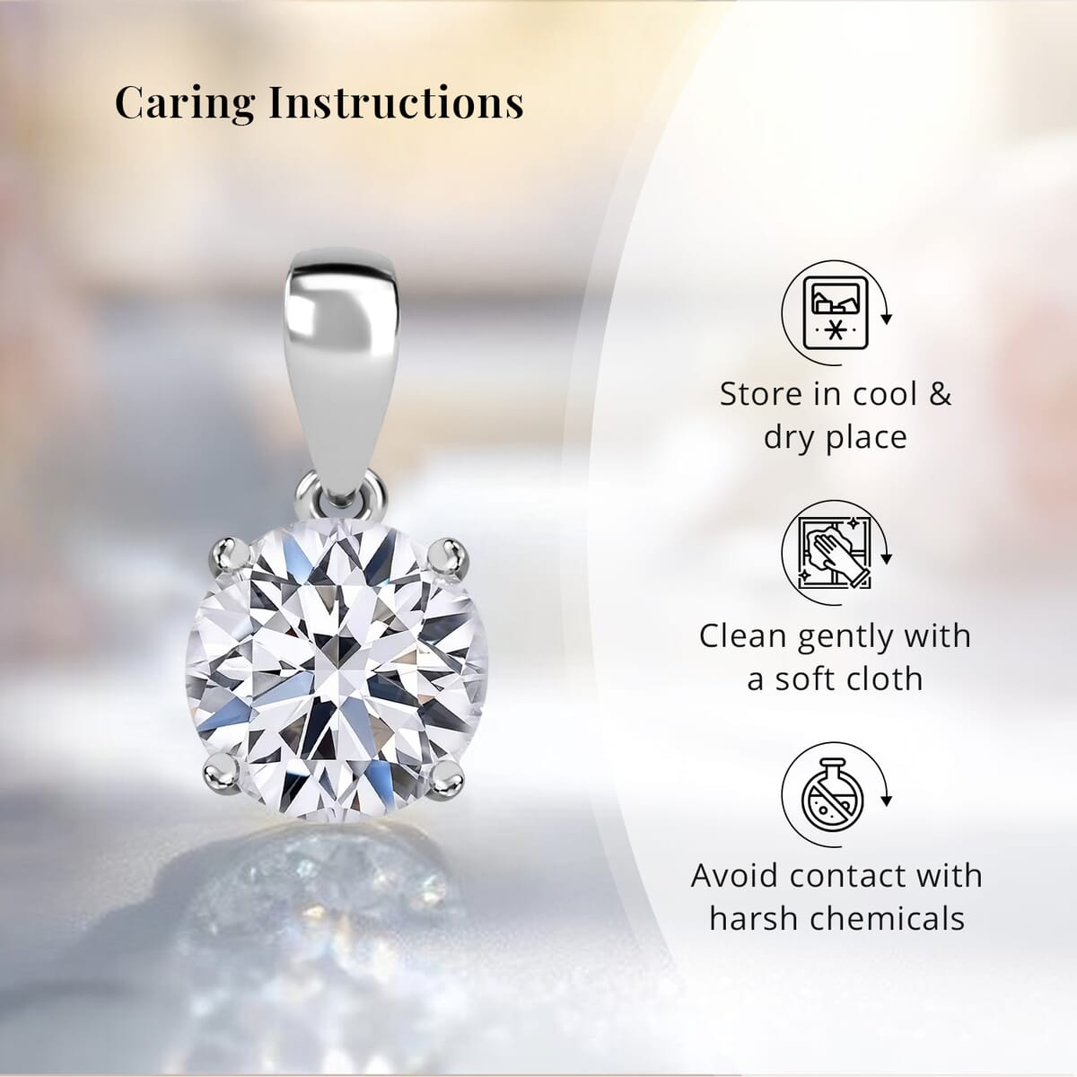 IGI Certified Luxuriant Lab Grown Diamond E-F VS 4.00 ctw Pendant Necklace in 14K White Gold 20 Inches image number 9