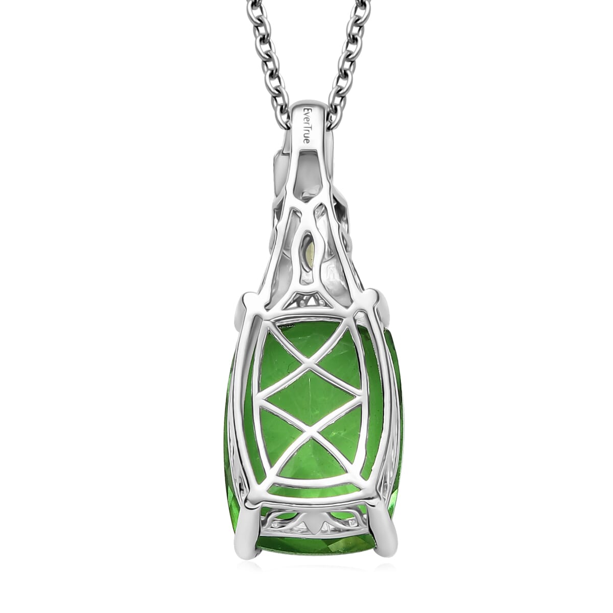 Ever True Chartreuse Quartz (Triplet) and Peridot 15.20 ctw Butterfly Pendant in 18K YG Plated and Platinum Bond with Stainless Steel Necklace 20 Inches image number 4