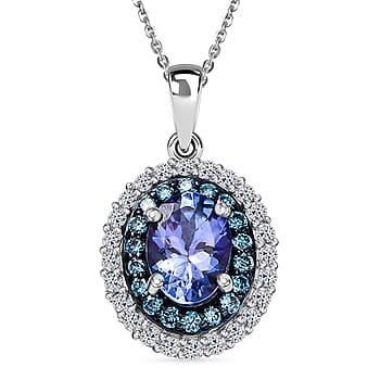 Tanzanite & Lab Grown Blue Diamond - Product card gallery slide 1 (10176684491065)