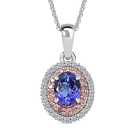 Tanzanite & Lab Grown Pink Diamond - Product card gallery slide 1 (10176684491065)