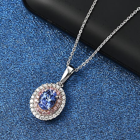 Tanzanite & Lab Grown Pink Diamond - Product card gallery slide 2 (10176684491065)