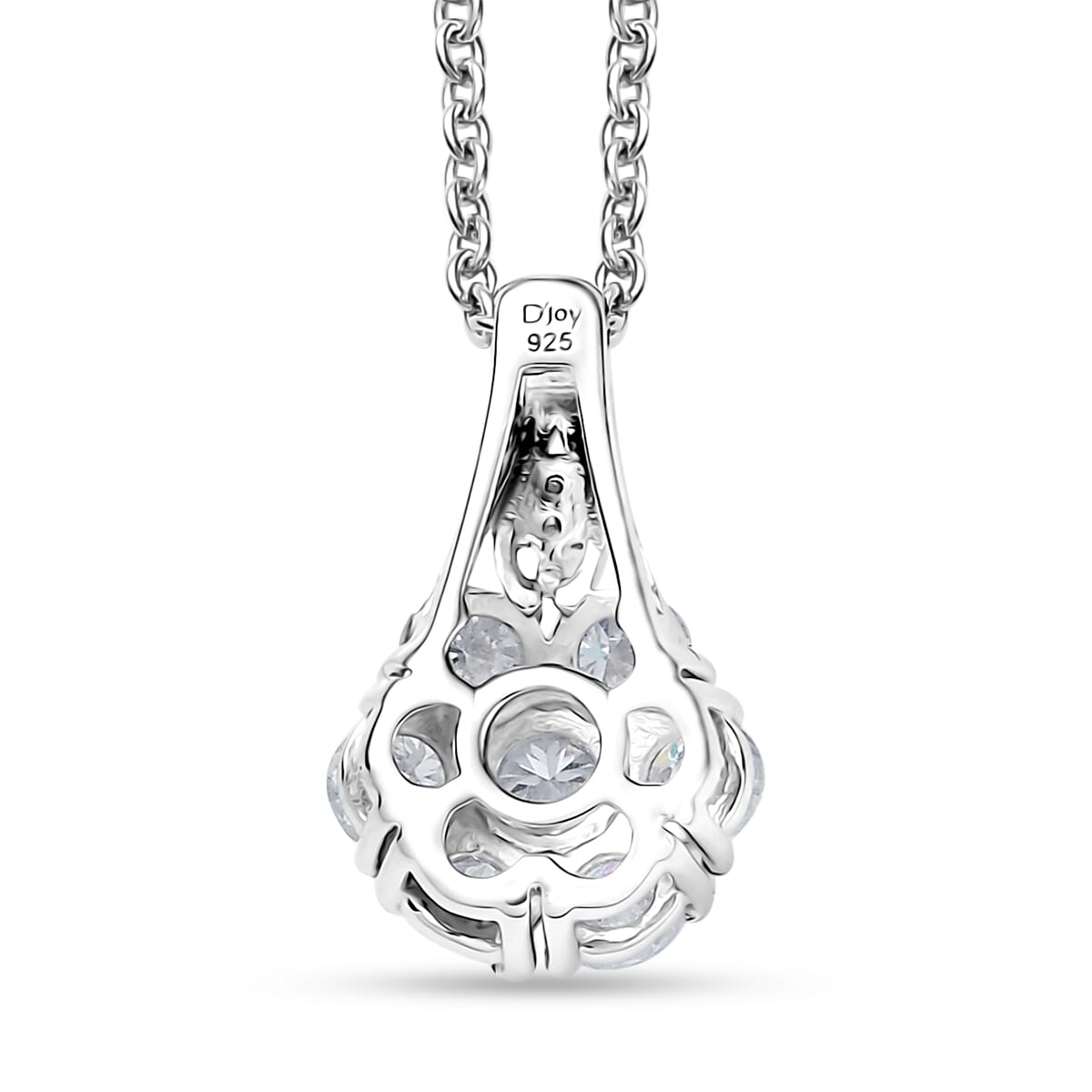 D'Joy Moissanite 1.35 ctw Pendant Necklace in Rhodium Over Sterling Silver 20 Inches image number 4