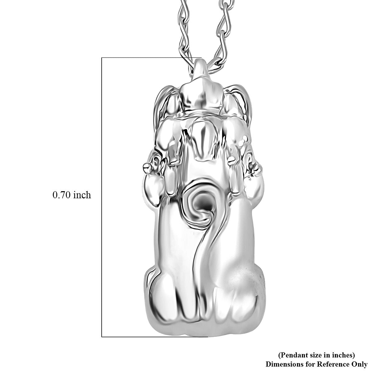 Rhapsody Pixiu Pendant Necklace in 950 099.99Platinum 5.80 Grams 20 Inches image number 6