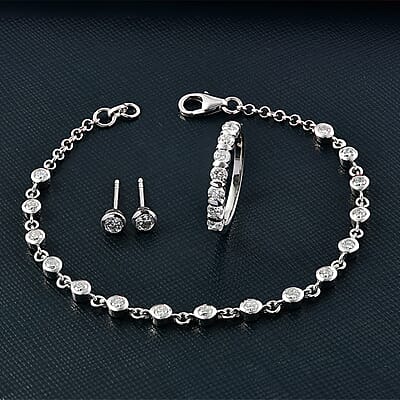 Rhodium Over Sterling Silver / 6 - Product card gallery slide 2 (10176684753209)