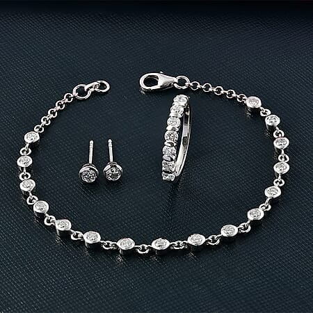 Rhodium Over Sterling Silver / 6 - Product card gallery slide 2 (10176684753209)