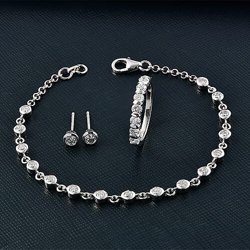 Rhodium Over Sterling Silver / 6 - Product card gallery slide 2 (9432860295423)