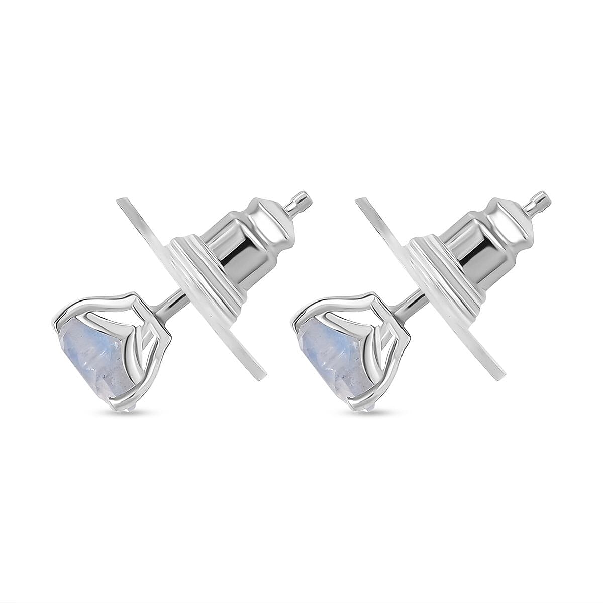 D'Joy 3 Piece Set - Moon Glow Moonstone 4.10 ctw Heartlight Glow Heart Earrings, Ring (Size 8) and Pendant Necklace 20 Inches in Platinum Over Sterling Silver image number 9