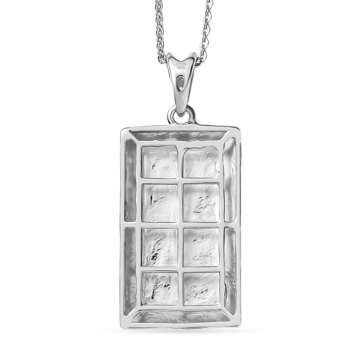 Bar Pendant Necklace 20 Inches in Rhodium Over Sterling Silver 4.84 Grams image number 4