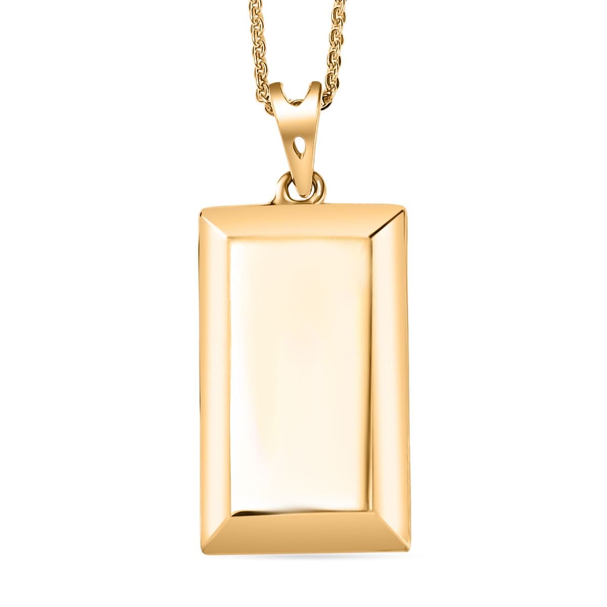 Bar Pendant Necklace 20 Inches in 18K Vermeil Yellow Gold Over Sterling Silver 4.84 Grams image number 0