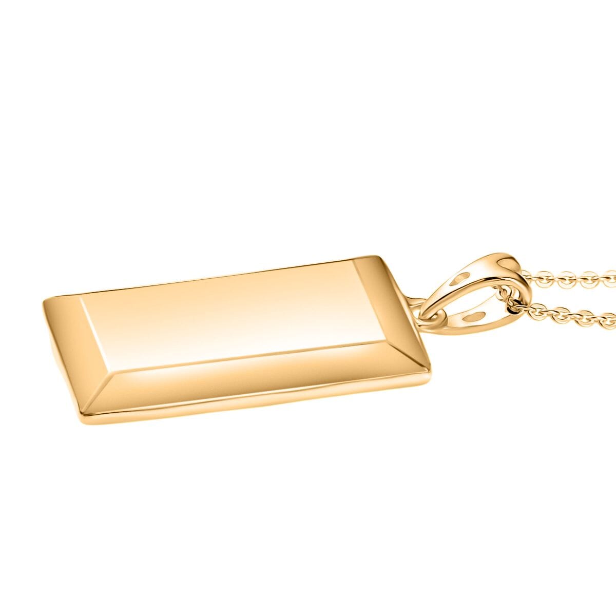 Bar Pendant Necklace 20 Inches in 18K Vermeil Yellow Gold Over Sterling Silver 4.84 Grams image number 3