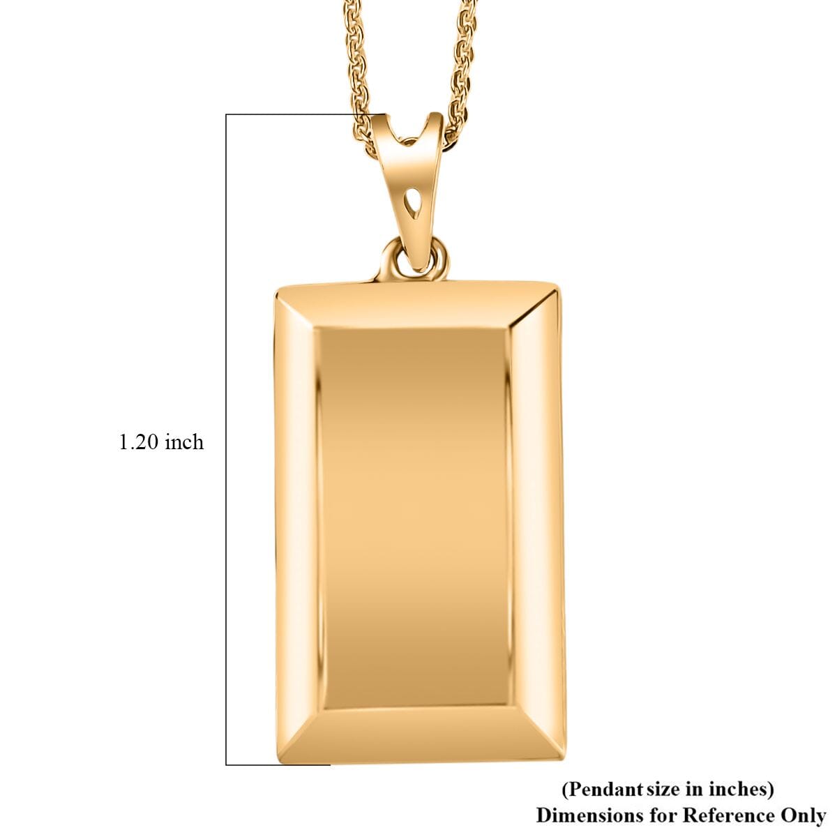 Bar Pendant Necklace 20 Inches in 18K Vermeil Yellow Gold Over Sterling Silver 4.84 Grams image number 5