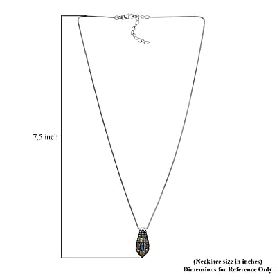 GP Trionfo Collection Multi Diamond 0.50 ctw Serpent Pendant Necklace in Rhodium Over Sterling Silver 20 Inches