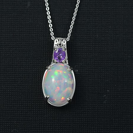 Ethiopian Welo Opal & Purple Sapphire - Product card gallery slide 2 (10176686063929)