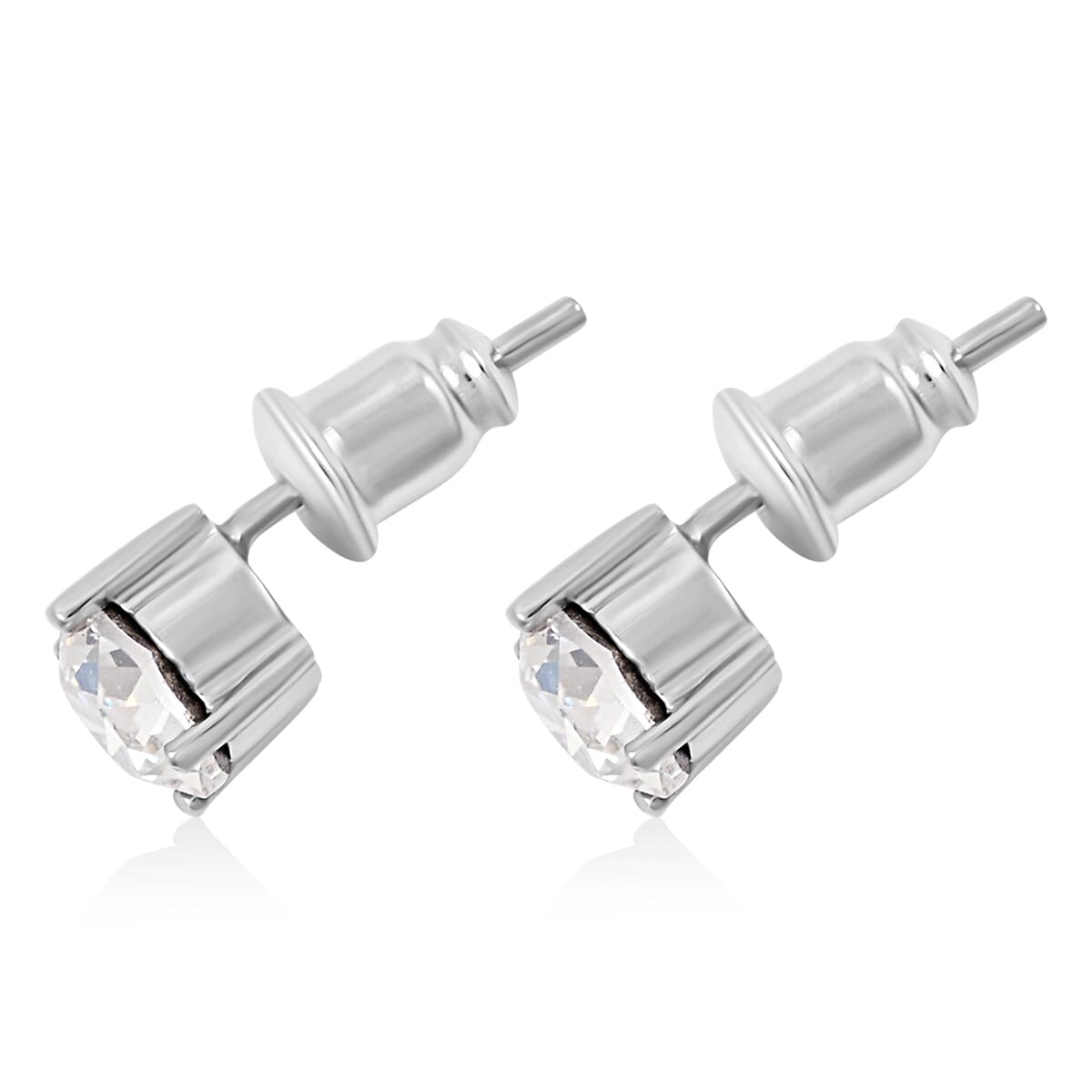 J Francis Embellished with Crystal by Swarovski Stud Earrings and Pendant Necklace (20 Inches) in Stainless Steel image number 6