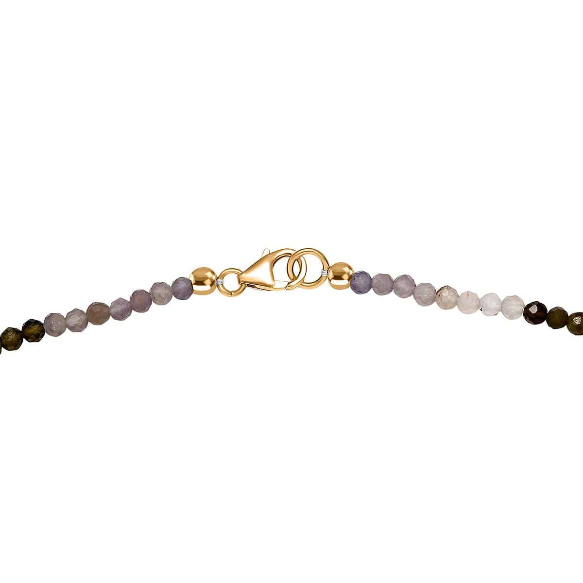 D'Joy AAA Red Citrine and Multi-Tourmaline 43.20 ctw Pendant Necklace in 18K Vermeil Yellow Gold Over Sterling Silver 18 Inches  image number 4