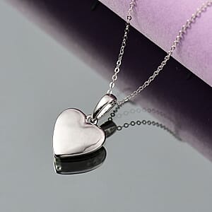 Rhapsody 950 Platinum Heart Pendant Necklace 18 Inches 5.34 Grams