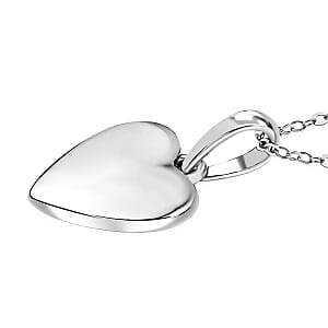 Rhapsody 950 Platinum Heart Pendant Necklace 18 Inches 5.34 Grams