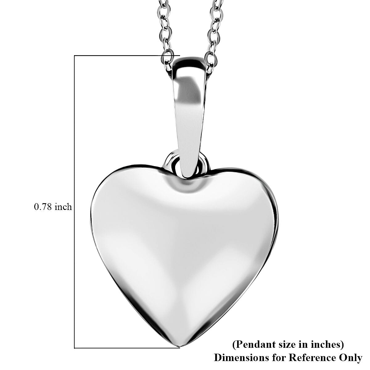 Rhapsody 950 Platinum Heart Pendant Necklace 18 Inches 5.34 Grams