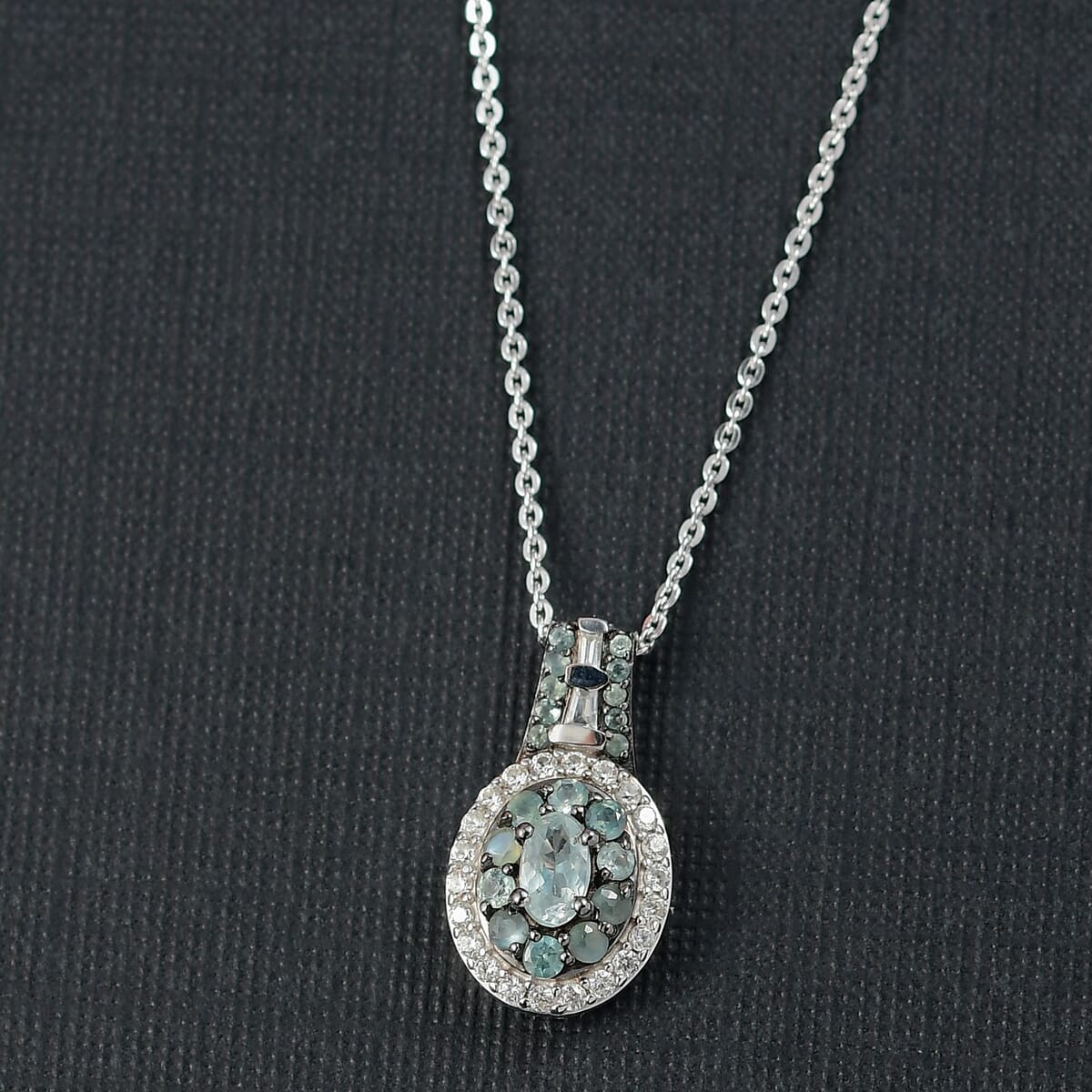 D'Joy Narsipatnam Alexandrite 1.00 ctw Pendant Necklace 20 Inches in Rhodium Over Sterling Silver image number 1