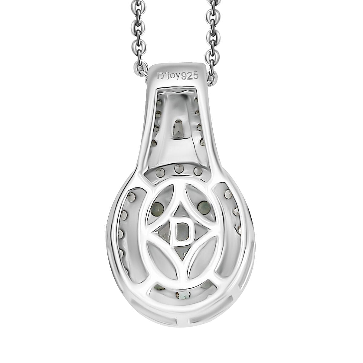D'Joy Narsipatnam Alexandrite and White Zircon 1.00 ctw Regal Reflections Pendant Necklace 20 Inches in Rhodium Over Sterling Silver