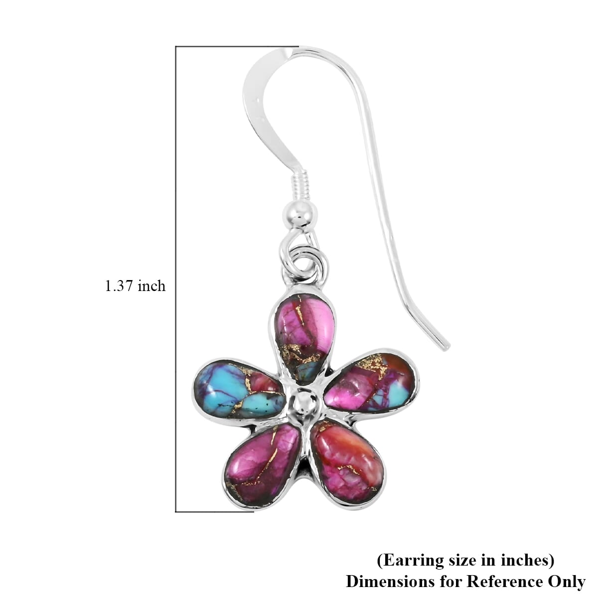 Santa Fe Style Multi Gemstone 5.75 ctw Pendant and Earrings in Sterling Silver image number 6