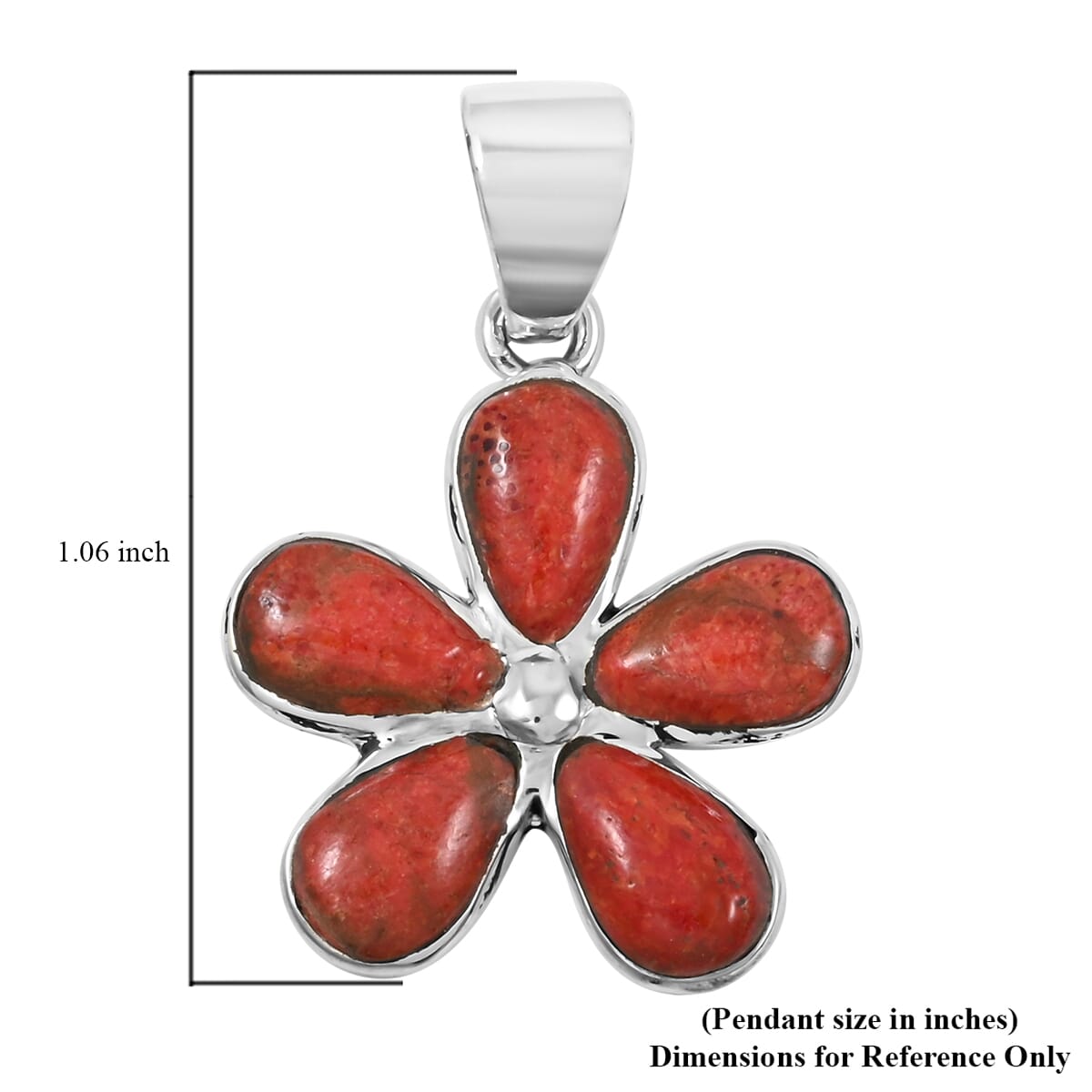 Santa Fe Style Enhanced Red Coral 5.75 ctw Pendant and Earrings in Sterling Silver image number 4