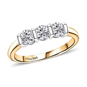 Moissanite Ring (Size 5.5) and 2.03 ctw Earrings in Sterling Silver