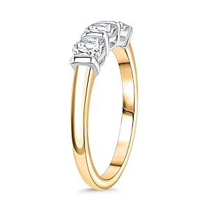 Moissanite Ring (Size 5.5) and 2.03 ctw Earrings in Sterling Silver