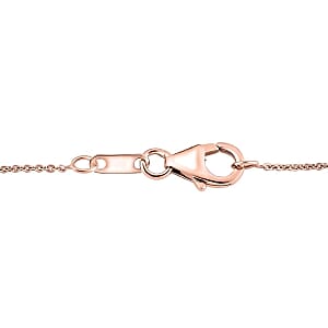D'Joy Ethiopian Welo Opal, Green Diamond (IR) 2.45 ctw Pendant Necklace (18 Inches) in 18K Vermeil Rose Gold Over Sterling Silver