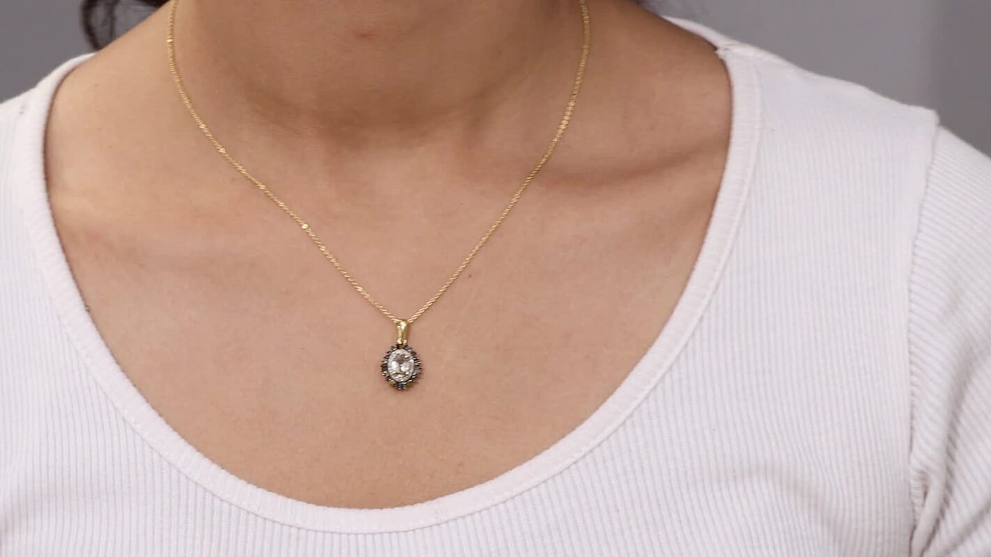 D'Joy Premium Royal Ruby and Multi Diamond 1.20 ctw Pendant Necklace in 18K Vermeil Yellow Gold Over Sterling Silver 20 Inches