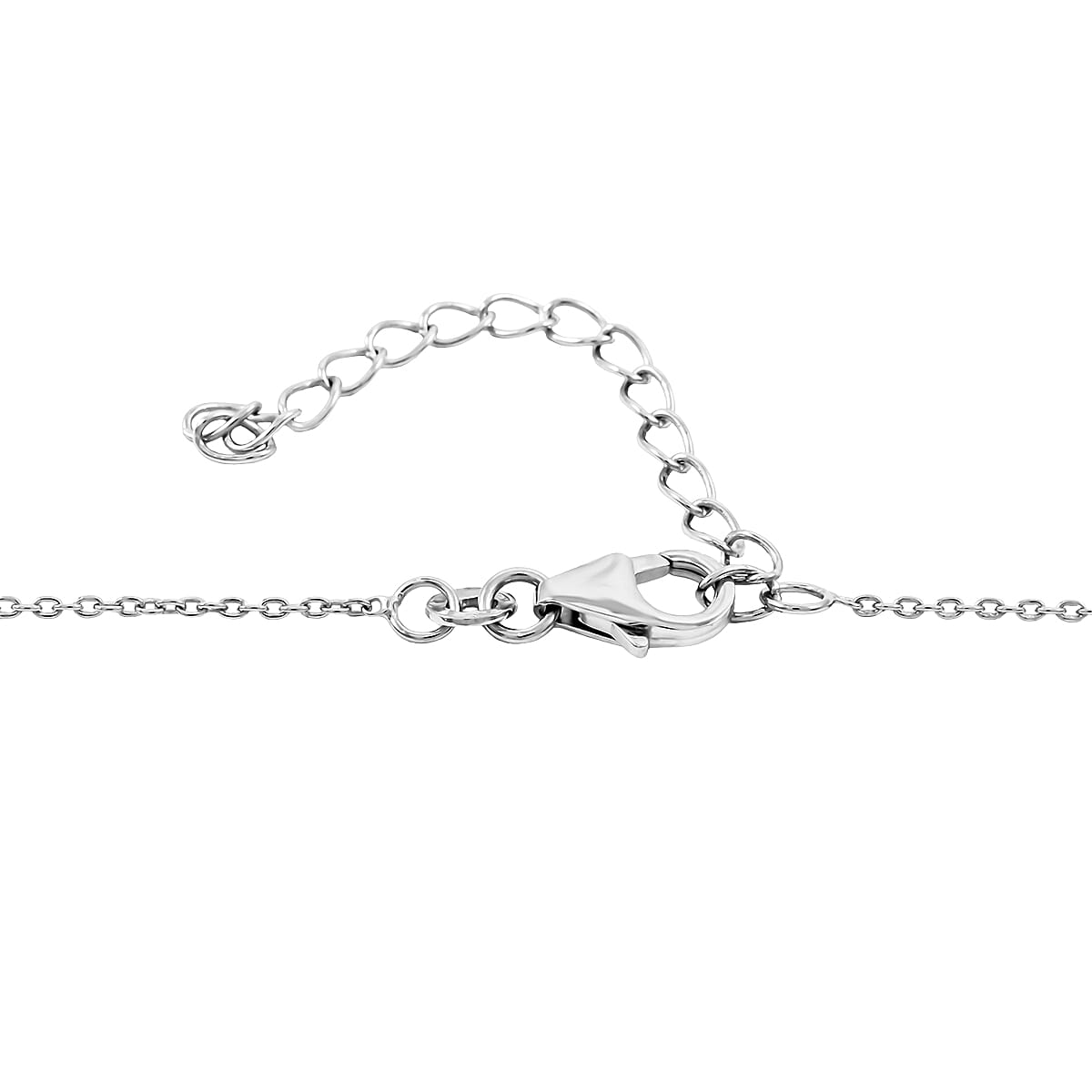 Luxuriant Lab Grown Diamond G SI 1.15 ctw Floral Necklace 18-20 Inches and Stud Earrings in Sterling Silver
