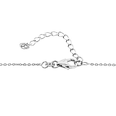 Luxuriant Lab Grown Diamond G SI 1.15 ctw Floral Necklace 18-20 Inches and Stud Earrings in Sterling Silver