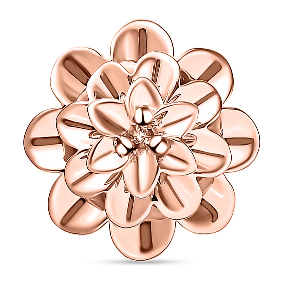Luxoro Floral Pendant Necklace in 10K Rose Gold 20 Inches 3.50 Grams image number 0