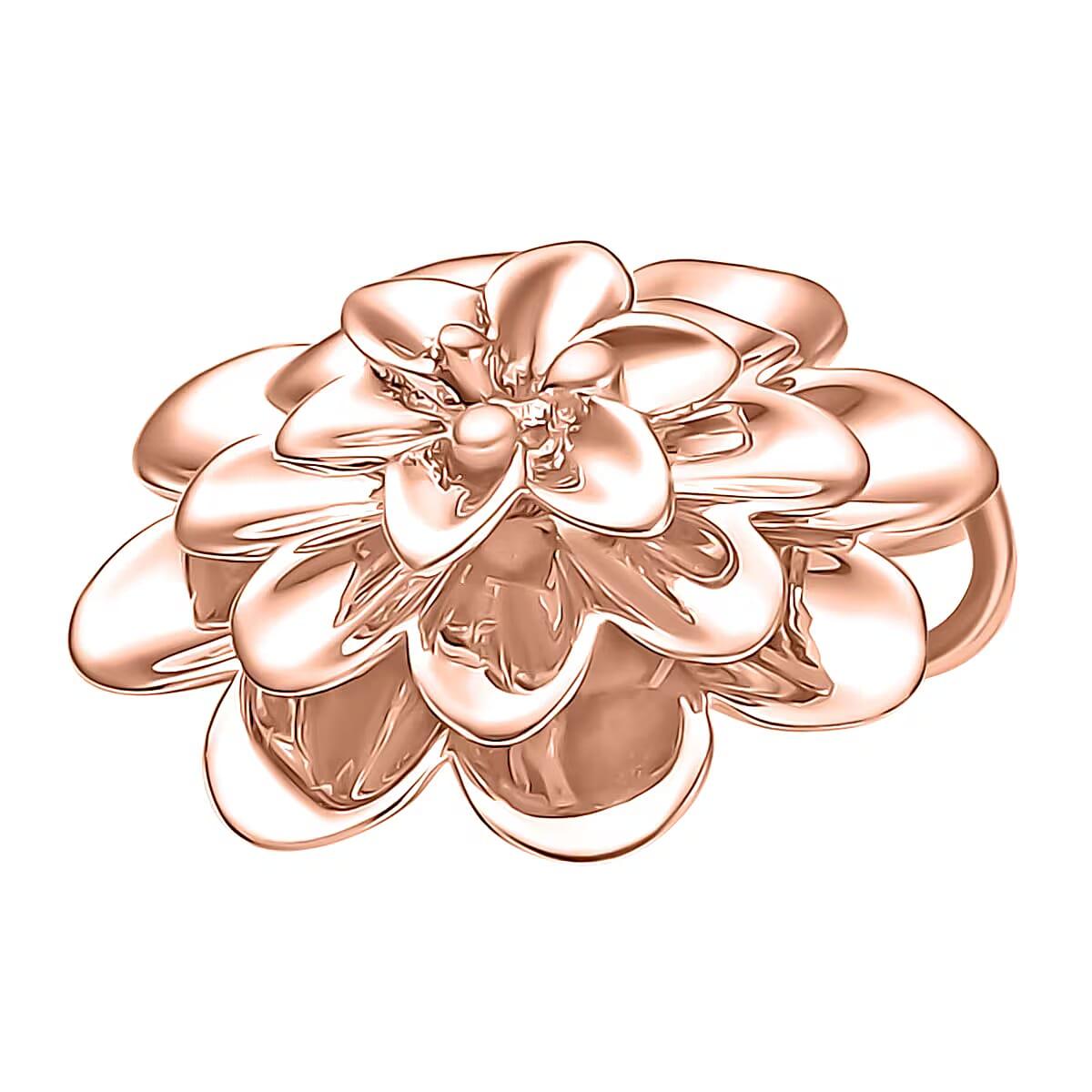 Luxoro Floral Pendant Necklace in 10K Rose Gold 20 Inches 3.50 Grams image number 2