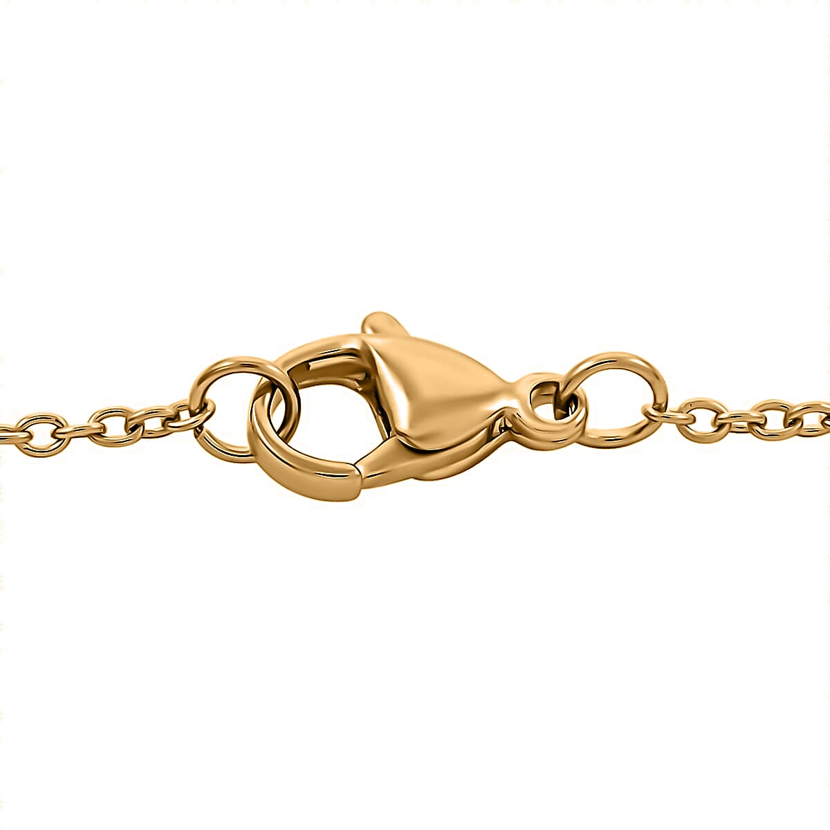 EverTrue White Diamond Accent Floral Pendant in 18K YG Plated and Platinum Bond with ION Plated YG Stainless Steel Necklace (20 Inches) image number 5