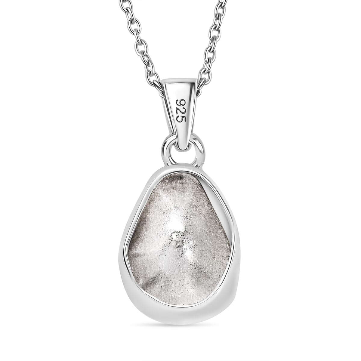 Luxuriant Lab Grown Polki Diamond 0.50 ctw Pendant Necklace in Rhodium Over Sterling Silver 20 Inches image number 4