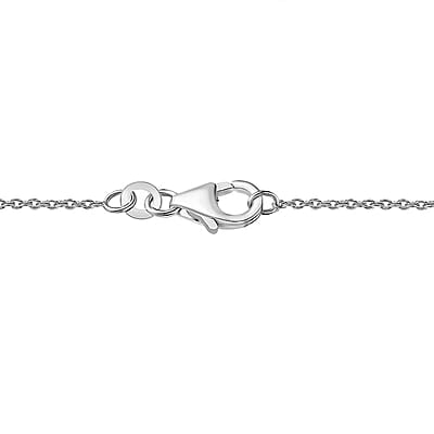 D'Joy Lab Grown Polki Diamond 0.50 ctw Timeless Solitaire Pendant Necklace in Rhodium Over Sterling Silver 20 Inches