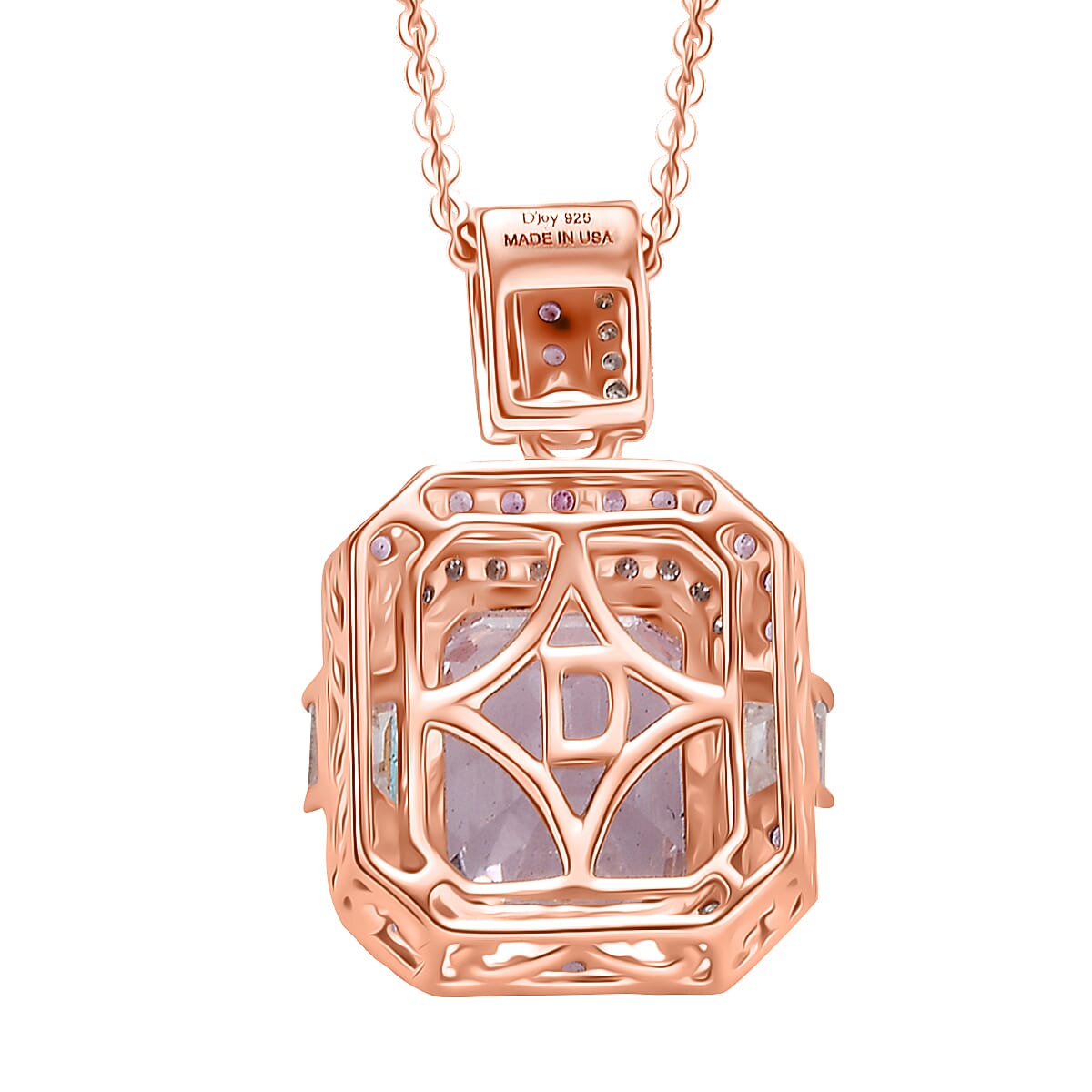 D'Joy Premium Martha Rocha Kunzite and Multi Gemstone 4.90 ctw Pendant Necklace in 18K Vermeil Rose Gold Over Sterling Silver 20 Inches image number 4