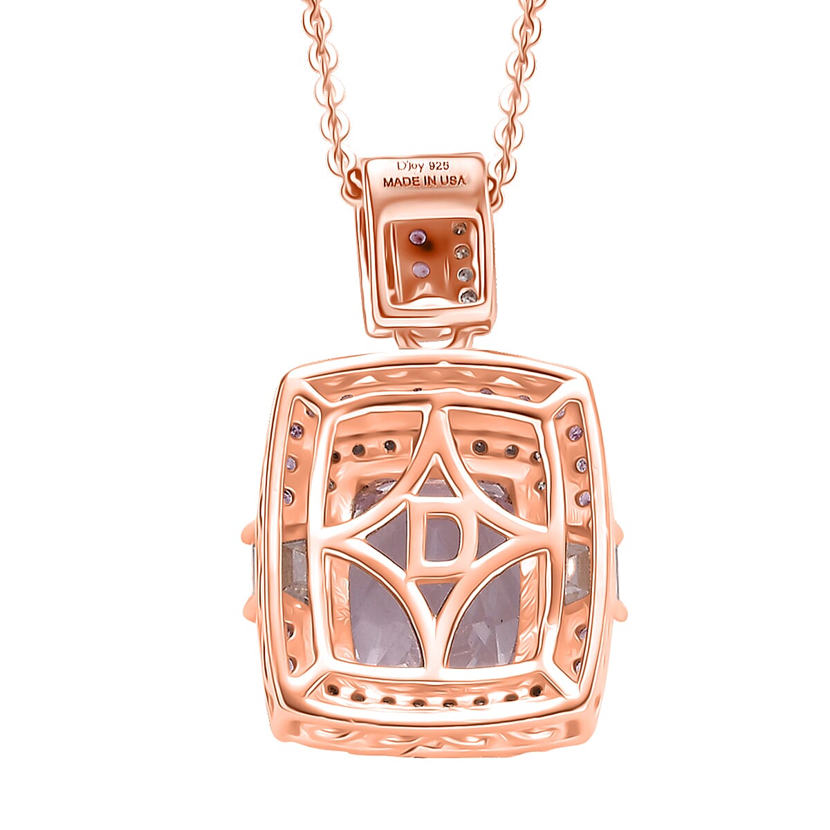 D'Joy Martha Rocha Kunzite, Multi Gemstone Pendant Necklace in 18K Vermeil RG Over Sterling Silver 5.10 ctw (20 Inches)