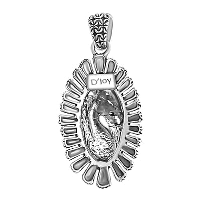 D'Joy Bali Legacy Sterling Silver Dragon Ring (Size 5.0), Earrings and Pendant without Chain 18.45 Grams